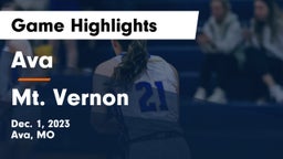 Ava  vs Mt. Vernon  Game Highlights - Dec. 1, 2023