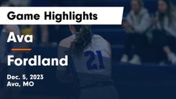 Ava  vs Fordland  Game Highlights - Dec. 5, 2023