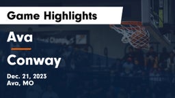 Ava  vs Conway  Game Highlights - Dec. 21, 2023