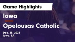 Iowa  vs Opelousas Catholic  Game Highlights - Dec. 28, 2023