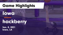 Iowa  vs hackberry  Game Highlights - Jan. 8, 2021