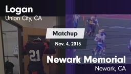 Matchup: Logan  vs. Newark Memorial  2016