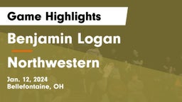 Benjamin Logan  vs Northwestern  Game Highlights - Jan. 12, 2024