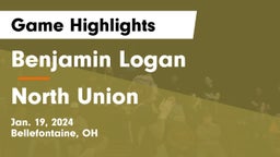 Benjamin Logan  vs North Union  Game Highlights - Jan. 19, 2024