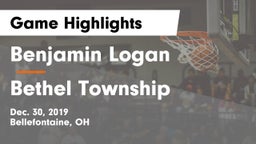 Benjamin Logan  vs Bethel Township  Game Highlights - Dec. 30, 2019