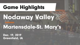 Nodaway Valley  vs Martensdale-St. Mary's  Game Highlights - Dec. 19, 2019