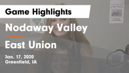 Nodaway Valley  vs East Union  Game Highlights - Jan. 17, 2020