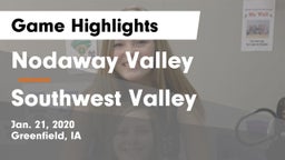 Nodaway Valley  vs Southwest Valley  Game Highlights - Jan. 21, 2020