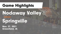 Nodaway Valley  vs Springville  Game Highlights - Nov. 27, 2021