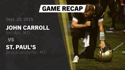 Recap: John Carroll  vs. St. Paul's  2015