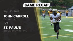 Recap: John Carroll  vs. St. Paul's  2016