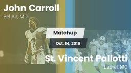 Matchup: John Carroll vs. St. Vincent Pallotti  2016