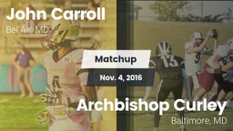 Matchup: John Carroll vs. Archbishop Curley  2016