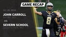 Recap: John Carroll  vs. Severn School 2016