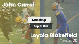 Matchup: John Carroll vs. Loyola Blakefield  2017