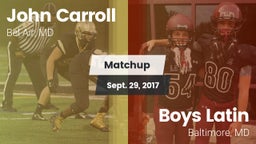 Matchup: John Carroll vs. Boys Latin  2017