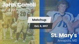 Matchup: John Carroll vs. St. Mary's  2017