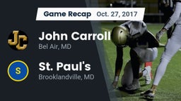 Recap: John Carroll  vs. St. Paul's  2017