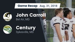 Recap: John Carroll  vs. Century  2018