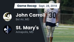 Recap: John Carroll  vs. St. Mary's  2018