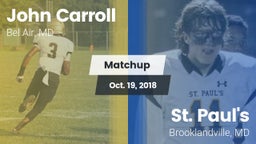 Matchup: John Carroll vs. St. Paul's  2018