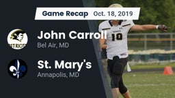 Recap: John Carroll  vs. St. Mary's  2019