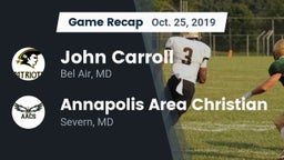 Recap: John Carroll  vs. Annapolis Area Christian  2019
