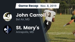 Recap: John Carroll  vs. St. Mary's  2019