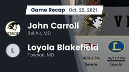 Recap: John Carroll  vs. Loyola Blakefield  2021