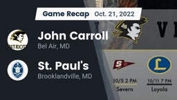 Recap: John Carroll  vs. St. Paul's  2022