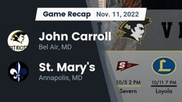 Recap: John Carroll  vs. St. Mary's  2022
