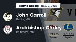 Recap: John Carroll  vs. Archbishop Curley  2023