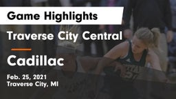 Traverse City Central  vs Cadillac  Game Highlights - Feb. 25, 2021