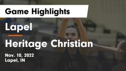 Lapel  vs Heritage Christian  Game Highlights - Nov. 10, 2022