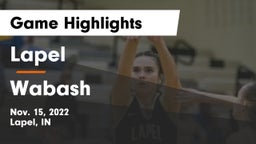 Lapel  vs Wabash  Game Highlights - Nov. 15, 2022