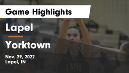 Lapel  vs Yorktown  Game Highlights - Nov. 29, 2022