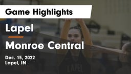 Lapel  vs Monroe Central  Game Highlights - Dec. 15, 2022
