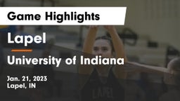 Lapel  vs University  of Indiana Game Highlights - Jan. 21, 2023