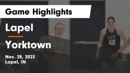 Lapel  vs Yorktown  Game Highlights - Nov. 28, 2023