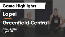 Lapel  vs Greenfield-Central  Game Highlights - Nov. 30, 2023