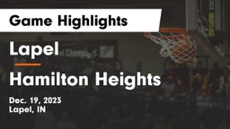 Lapel  vs Hamilton Heights  Game Highlights - Dec. 19, 2023