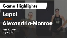 Lapel  vs Alexandria-Monroe  Game Highlights - Jan. 6, 2024