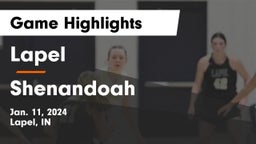 Lapel  vs Shenandoah  Game Highlights - Jan. 11, 2024