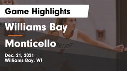 Williams Bay  vs Monticello Game Highlights - Dec. 21, 2021