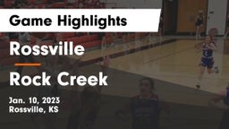 Rossville  vs Rock Creek  Game Highlights - Jan. 10, 2023
