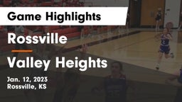 Rossville  vs Valley Heights  Game Highlights - Jan. 12, 2023
