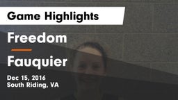 Freedom  vs Fauquier  Game Highlights - Dec 15, 2016