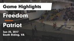 Freedom  vs Patriot   Game Highlights - Jan 25, 2017