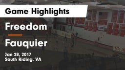 Freedom  vs Fauquier  Game Highlights - Jan 28, 2017