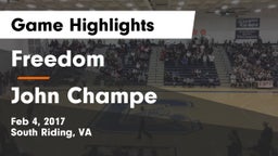 Freedom  vs John Champe   Game Highlights - Feb 4, 2017